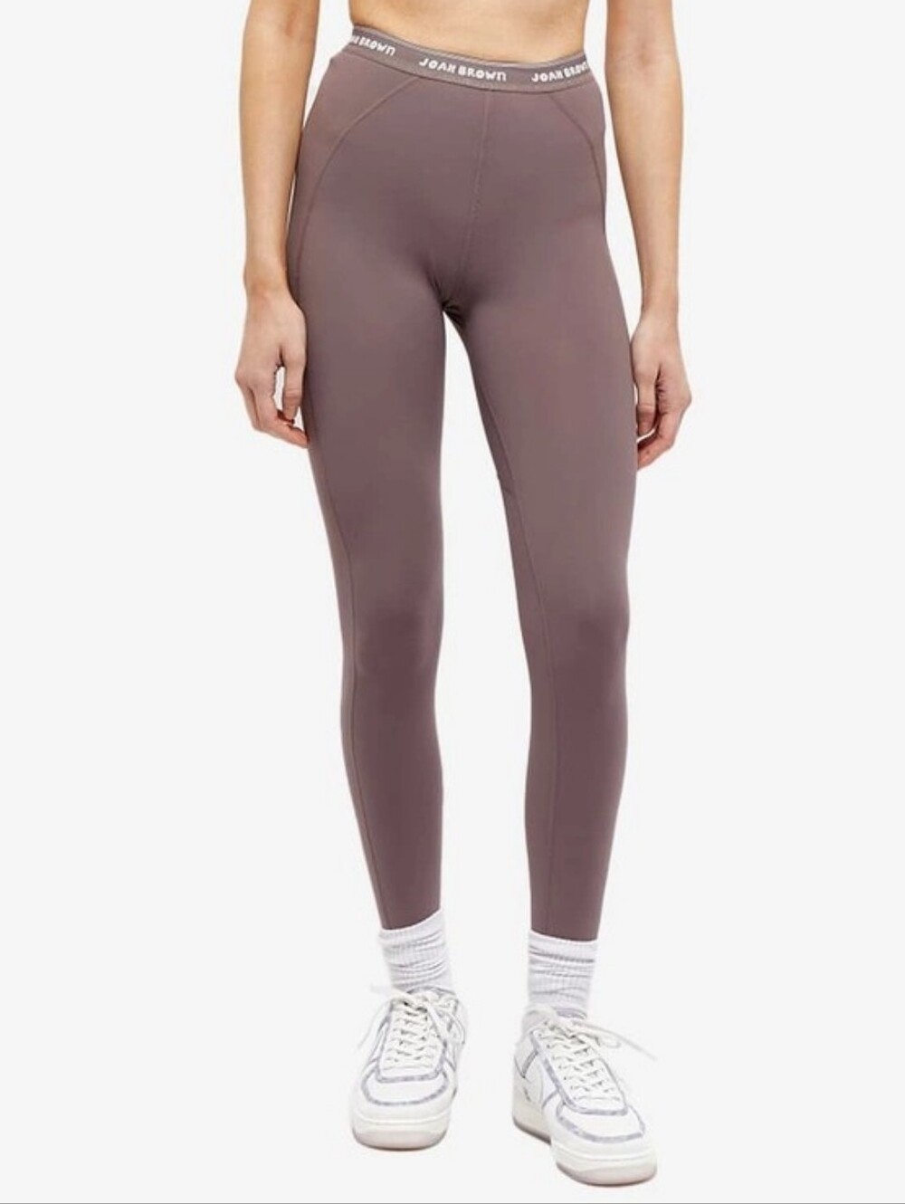 Joah Brown Women's Logo Sports Waistband Leggings in Mauve Size M/L